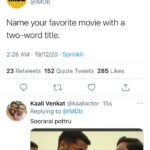 Kaali Venkat Instagram – #imdb #rating #sooraraipottru
