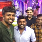 Kaali Venkat Instagram - #zeetamil @madhankarky_fc #Ganabala #Anil #selfie #fun #sunday with Anil&Karky