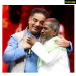 Kamal Haasan Instagram - இசைக்கு இளைஞர் இளையராஜா.என் மனதுக்குக் கிளைஞர்.உணர்வுகளில் உறவாய் இருப்பவர்.சம்பவங்களை ஸ்வரங்களாய் மொழிபெயர்ப்பவர். பல கோடி மனங்களை கண்டக்ட் செய்யும் மேஸ்ட்ரோவிற்கு என் மனமார்ந்த பிறந்தநாள் வாழ்த்துக்கள்.