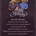 Kamal Haasan Instagram – Dear Mr.@mohanlal I liked you from your first film. I envied you for the constant quality of your work, that too with detractors lurking in every turn. I liked you even more when I worked with you. Long live my younger brother. 