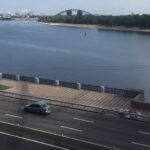 Karthi Instagram - During “she is my girl” song shoot on the walkers bridge in Kiev. Weekends, everyone is on the road either cycling or running. It was good to see everyone being so fit. #dev #sheismygirl #walkersbridge #kiev #ukraine