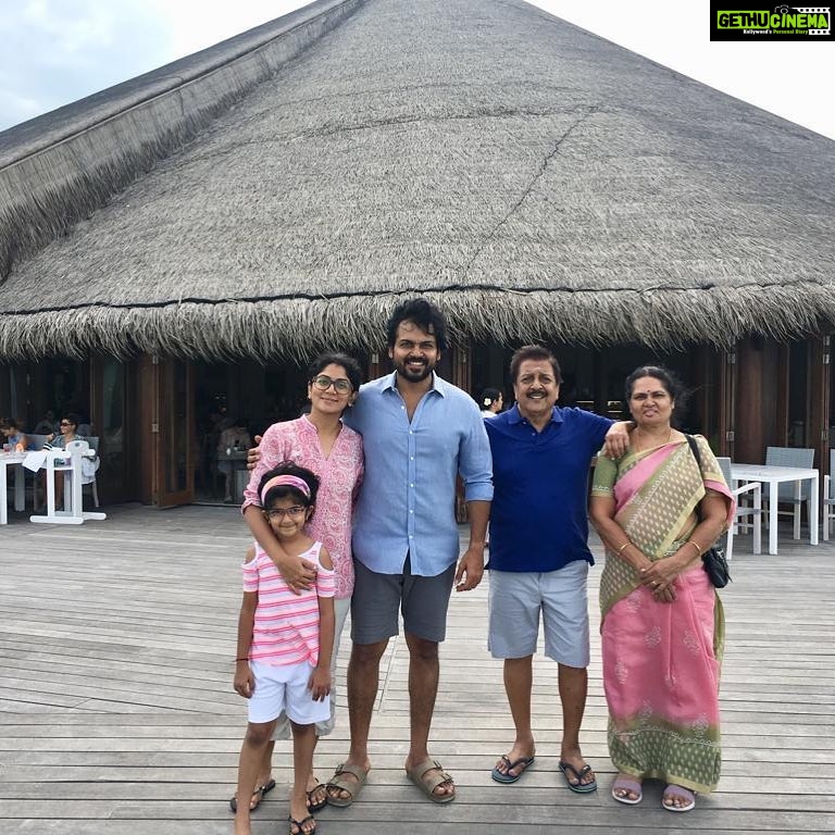 Karthi Instagram - #familytrip #maldives #hideawayresort #throwback