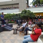 Karthik Kumar Instagram – Corporate shows and performing in all formats!! #rmzmilleniabusinesspark #mexapp