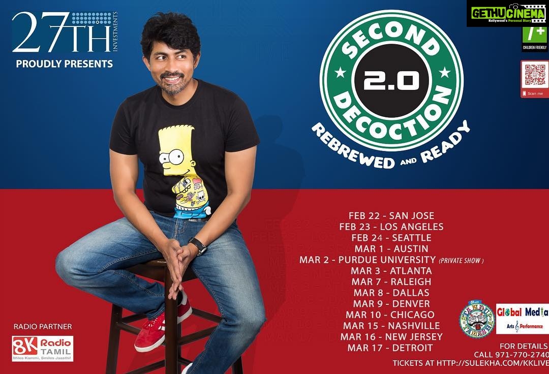 Karthik Kumar Instagram - #USA Updated schedule - tag a USA friend ❤️