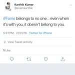 Karthik Kumar Instagram - ‪#Fame belongs to no one... even when it’s with you, it doesn’t belong to you. ‬