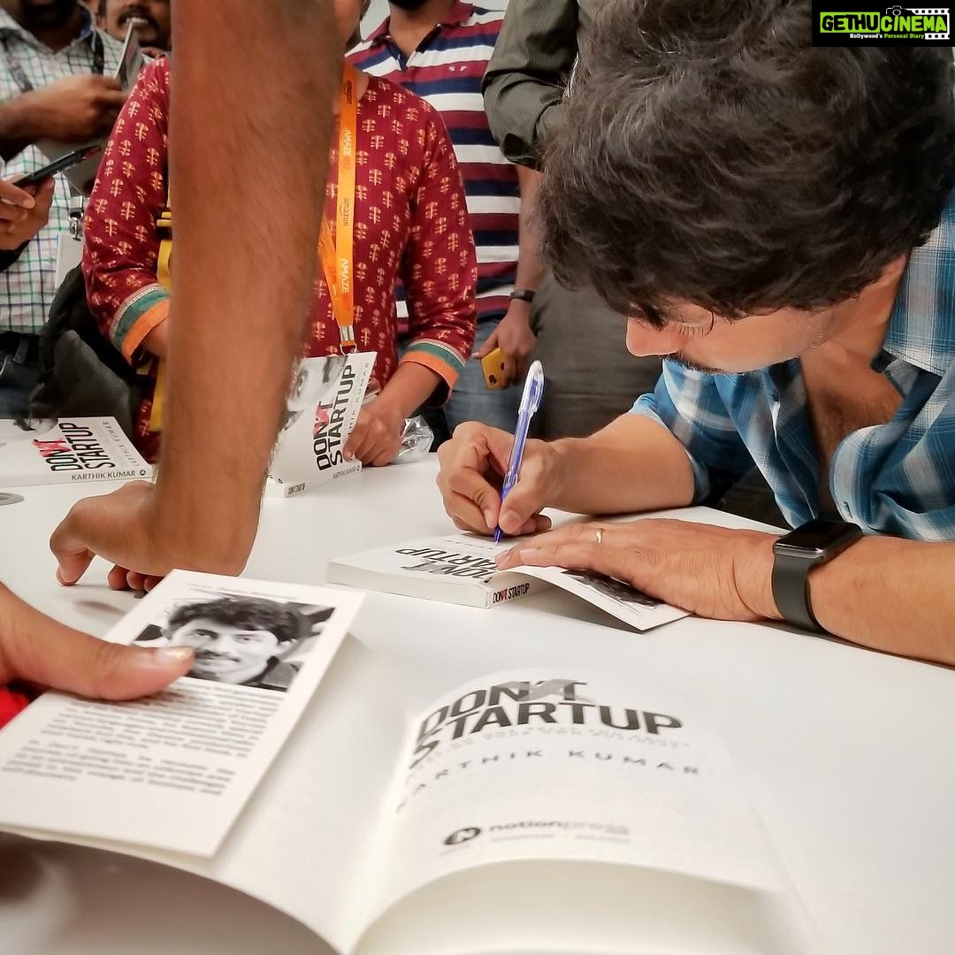 Karthik Kumar Instagram - Signed copies of #DontStartup available : Get Free shipping or get 20% off (by using coupon code ‘signature’) on https://notionpress.com/read/don-t-startup
