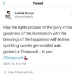 Karthik Kumar Instagram - May the lights prosper of the glory in the goodness of the illumination with the blessings of the happiness with festive sparkling sweets gre wordlist auto generator Deepavali... to you! #Deepavali