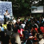 Karthik Kumar Instagram - Discussing how to #StandupComedy with children at the #BlrLitFest