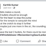 Karthik Kumar Instagram - ‪#Whistleblower #RememberingGauriLankesh ‬