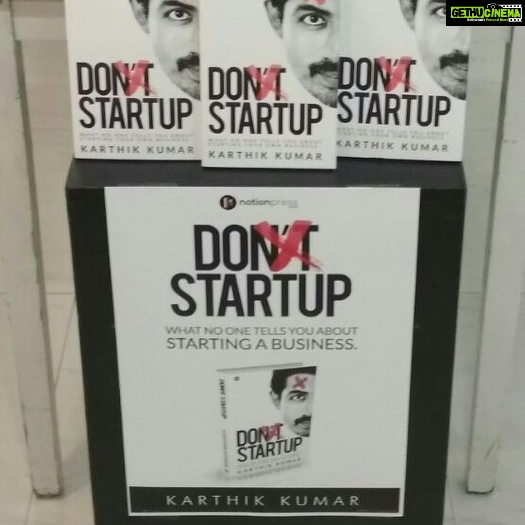 Karthik Kumar Instagram - #DontStartup : Going into its second print run 🙂! Pick this book up if you are looking to Start something... #Entrepreneurship #Startup
