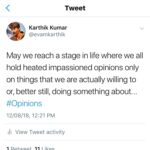 Karthik Kumar Instagram - #opinions