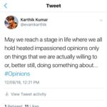 Karthik Kumar Instagram – #opinions