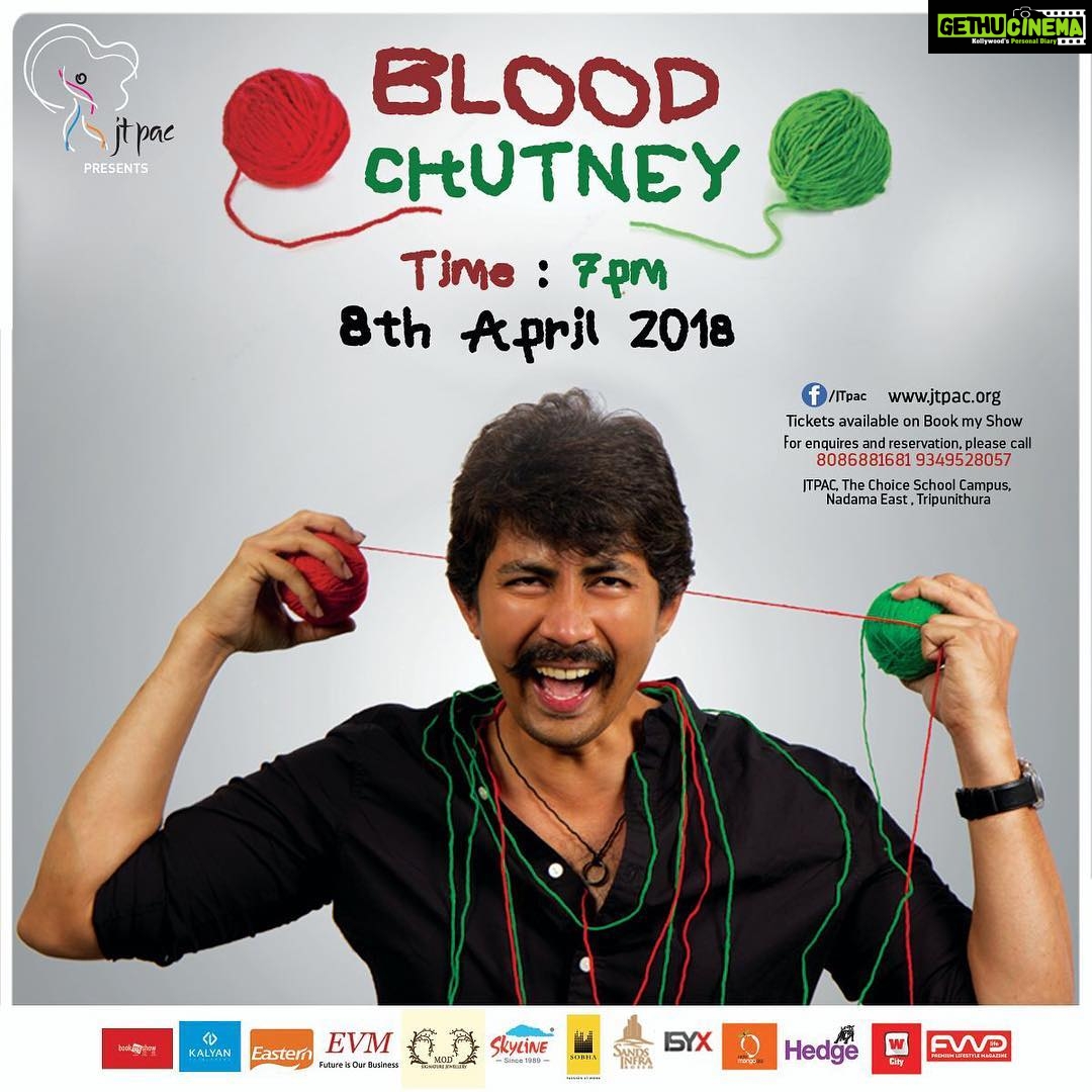 Karthik Kumar Instagram - #Kochi Sunday. Last show of #BloodChutney tickets at https://in.bookmyshow.com/events/blood-chutney/ET00073096