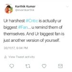 Karthik Kumar Instagram - #Fan #Critic