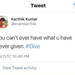 Karthik Kumar Instagram -