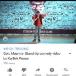 Karthik Kumar Instagram - I rarely trend 🙂 So it must be the #GoluMaami effect and #Navarathiri approaching. Watch & share ❤️ https://youtu.be/FwISM_k3ACM #DarkKnight