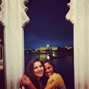 Karthika Nair Instagram - When the princess found her castle 👑

Thank you for a Royal getaway
#friendversary @sonia_vardhan💗 

Fab hospitality by:
@theleelapalaceudaipur 
@tajlakepalace