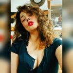 Kiran Rathod Instagram - Curly hair and some Red lips 💋 #weekendmood#weekendvibes#lockdown2021#instagood#instamood#instagram#instadaily#picoftheday#lookoftheday#style#fashion#actresslife#lifestyle#redlips#curlyhair#saturdaynight#home Home Sweet Home