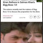 Kiran Rathod Instagram – To all the people who wanted to know whether  I m a part of biggboss 13 this year .. yes or no … guys NO I m not contesting biggboss 13 … 😜😜😜 due to prior commitments 🤗🤗🤗❤️❤️🙌🏻🙌🏻