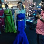 Laila Mehdin Instagram - On the sets of #dancejodidancejuniors #zeetamiltv #zeetamil @sydneysladen I loved the dress, thank you! Chennai, India