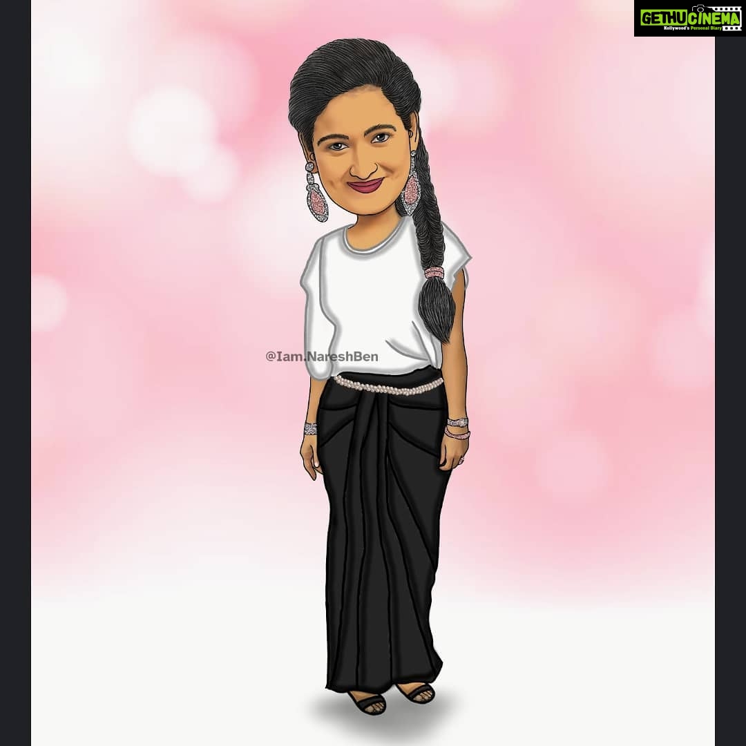 Laila Mehdin Instagram - That's really sweet of @iam.nareshben to send me a digital wax caricature of me 🎉 Thank you so much!
