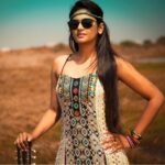 Lakshmi Priyaa Chandramouli Instagram – Throwback to the time we went bohemian! #throwback #photoshoot #actorslife #longhairdays 
Photo by @koda of @creativesatori 
Styling by @rajdaksh