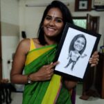 Lakshmi Priyaa Chandramouli Instagram – Thank you so much for this super thoughtful gift Accenture Chennai, love it :) #mewithcaricatureme  #thoughtfulgifts #lovethempersonalisedgifts #chiefguestoftheevent #tokenofappreciation #womensdaycelebrations