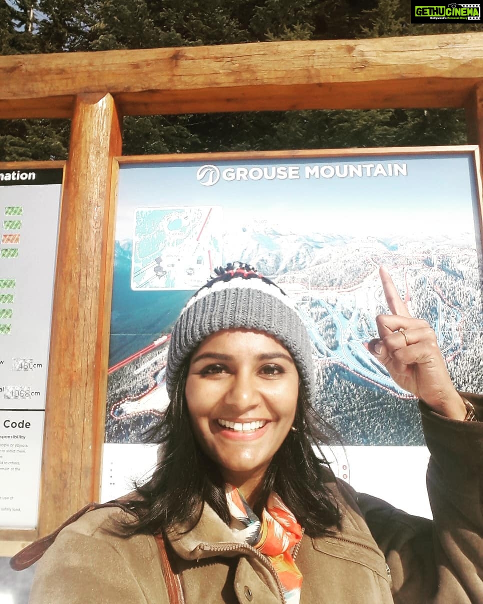 Lakshmi Priyaa Chandramouli Instagram - And that's what I call a great day!!!!! 😀 #amihappyoramihappy #traveltheworld #grousemountain #sledge #sleigh #beautifulspringday #beautifulbritishcolumbia #canada🍁 #snoweverywhere #ibecamealittlegirlagain #joy #thankyouuniverse #dontputkannuplease Grouse Mountain-The Peak of Vancouver