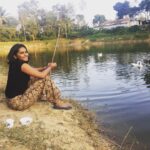 Lakshmi Priyaa Chandramouli Instagram - Fishing, feeding ducks, listening to birds, having Coorg coffee and snacking. That’s how I’m spending my evening. You? #happyme #nomadsranch #thisplaceisapieceofheaven #peace #love #Kodagu