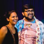 Lakshmi Priyaa Chandramouli Instagram - I had to stand in a long line to get a picture with this celebrity! Worth it :D #mybestfriendisacelebrity #kungfubonda #Baggybethebest #lovethispic #soproud