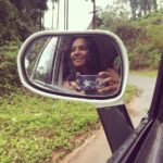 Lakshmi Priyaa Chandramouli Instagram - Just because. 😬 #roadtripping #windinmyface #monsoontrips #refreshing #mountainlove #mirrorselfiewin #objectsinthemirrorarecloserthantheyappear Wayanad, Kerala