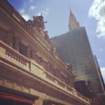 Lakshmi Priyaa Chandramouli Instagram - The first sight when I stepped out of Grand Central station in NY. That little head of a building peeking out, is my most favourite building in the Manhattan skyline. The Chrysler building. Love how it looks when it's lit up. Beautiful! #missingscenes #i❤️ny #memories #sigh #jetlagsucks