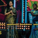 Lakshmy Ramakrishnan Instagram - Very happy to receive the #GoldenIconOfTelevision award at #BehindwoodsGoldIcons #TelevisionDigitalAndSocialAwards Feeling overwhelmed to share the Dias with #Muniamma, a brave mother, who is fighting it out for her differently Abled child #JusticeForMuniamma #HangChildRapists