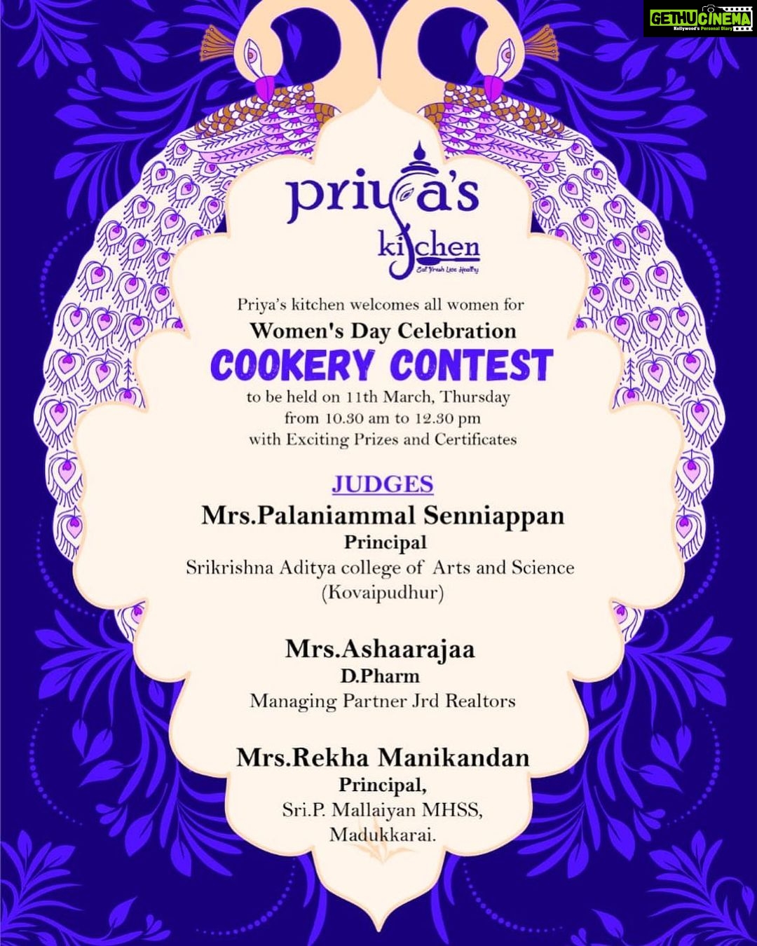 Lakshmy Ramakrishnan Instagram - One of the very enterprising and enthusiastic women I ever came across , #PriyaMurali , All the best and keep rocking . Wishing all success to Priya’s Kitchen ...