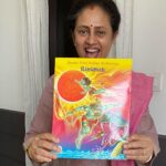 Lakshmy Ramakrishnan Instagram - So excited !!! Ram and I are looking forward to read this book of Hanuman takes to Ved 😍😍
