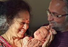 Lakshmy Ramakrishnan Instagram - Sharing our joy with all of you ❤️She is tiny but adorable, send her your blessings and wishes folks 🙏