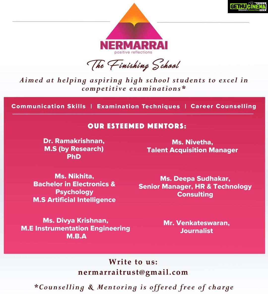 Lakshmy Ramakrishnan Instagram - Here we go... let us know if you have any deserving candidate in mind, glad to take in 😍