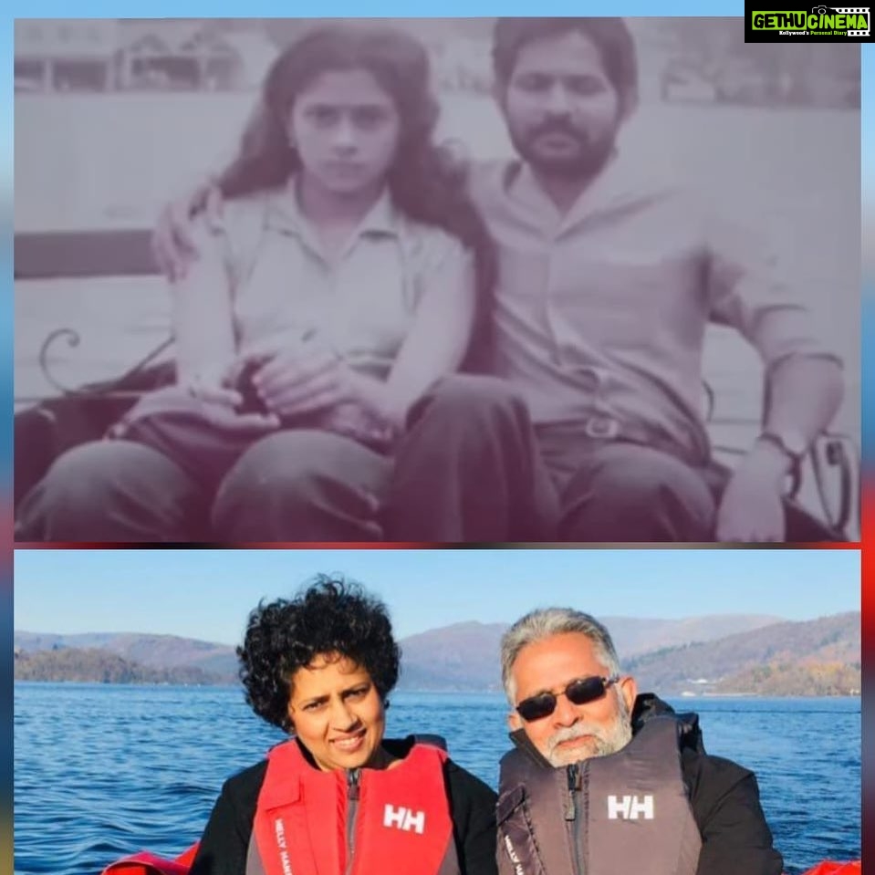 Lakshmy Ramakrishnan Instagram - Life has been nothing less than a roller coaster ride, but, with a confident, understanding man beside me ( of course it is Divine Grace ) the ride has been truly worth every minute❤️