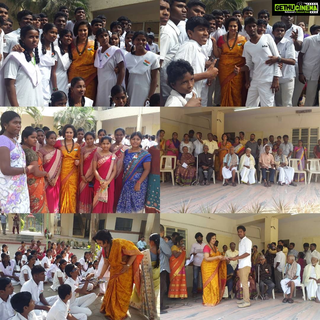 Lakshmy Ramakrishnan Instagram - #67th Republic day #survivors of chennai floods, thanks to the CM and the principal of the school #Long live our Republic