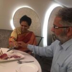Lakshmy Ramakrishnan Instagram - Anniversary dinner at Avartana, ITC Grand, awesome place😍