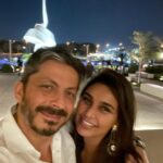 Lisa Ray Instagram - Habibi consents to making a slightly blurry appearance on my timeline after we drove to the remarkable @sharjahhow last night to soak in the Arabic- Flamenco fusion sounds of @maqamundo The UAE continues to impress (By the way, that’s ‘Beirut’ in Arabic embroidered on my back 🇱🇧)