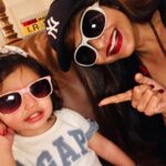 Madhoo Instagram - Twinning with my gorgeous grand niece ❤️❤️❤️❤️❤️❤️ @imeshadeol
