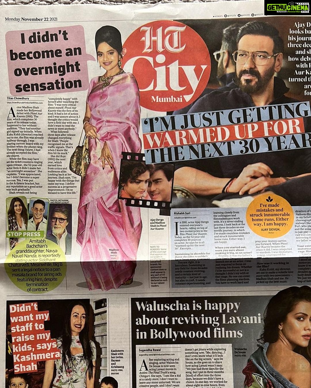 Madhoo Instagram - @hindustantimes @Ht Thank you all for all the love and support always
