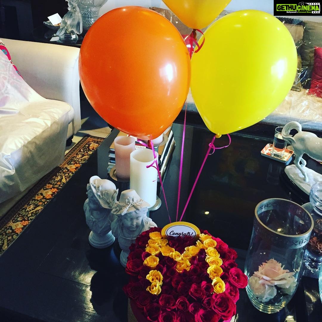 Madhoo Instagram - @nanditastore @bloom89 thank you for a lovely arrangement and ur good wishes ❤️