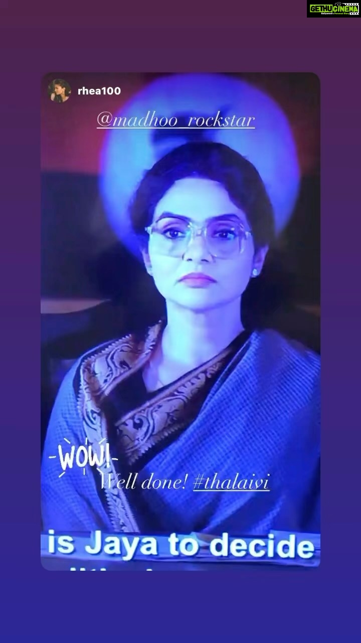 Madhoo Instagram - Thank you all my beautiful friends for all the love and support #lifeisbetterwithfriends 🌈💜💜💜💜 #thalaivi