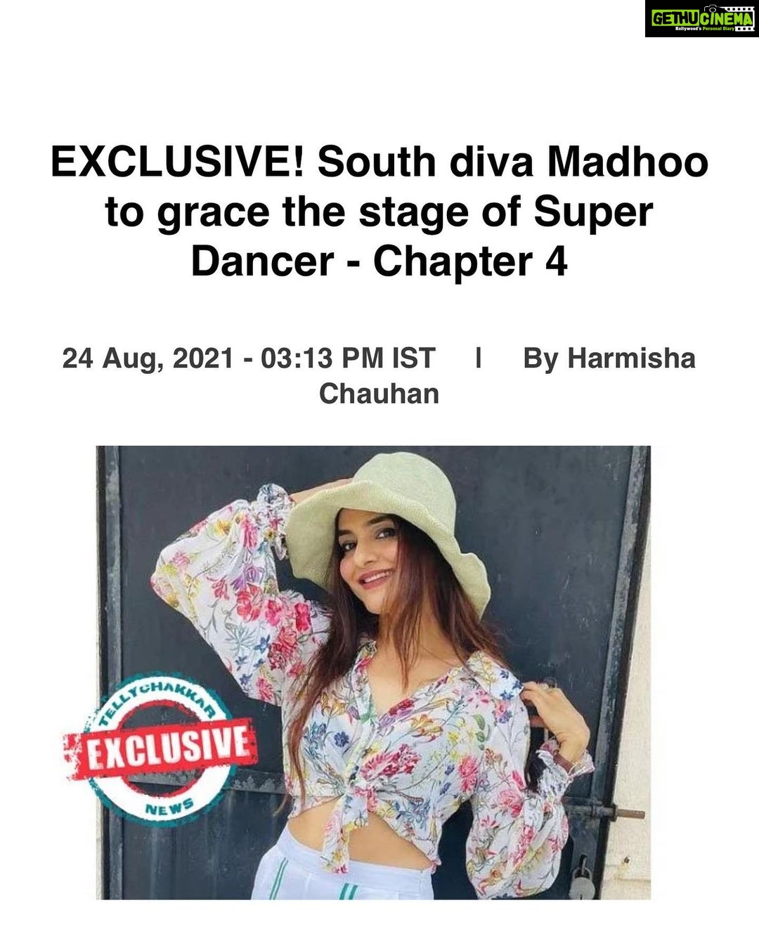 Madhoo Instagram - @tellychakkar @super.dancer.chapter.4