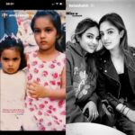 Madhoo Instagram - Then and now my babies forever @keiashahh @ameyaashah 🌸🌸🌸🌸🌺