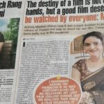 Madhoo Instagram – @bombaytimes  tanvi @timesofindia  #thalaivi  #releasedate  #august 🙏❤️❤️❤️ @tanvi2398 🧡🧡