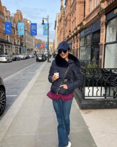 Madhoo Instagram - Bye bye beautiful london💗 till we meet again! Photo credits: @xoxoameyaa 💜 London, United Kingdom