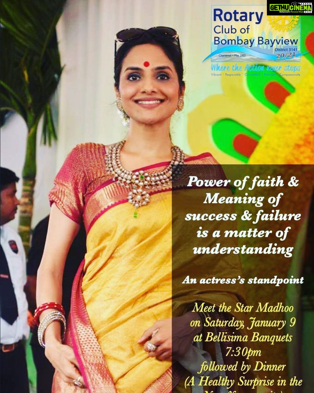 Madhoo Instagram - @rotaryclubofbombaypier 💜💜💜💜
